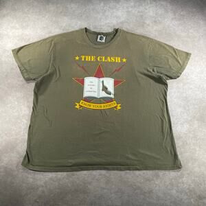 Vintage 2005 The Clash Combat Rock Tour Green T-shirt 2XL